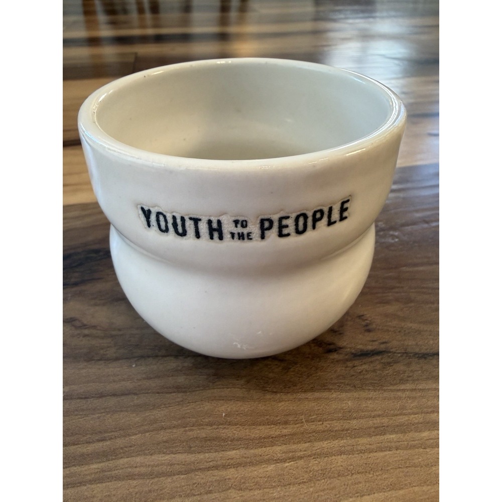 Little Match Studio Youth To The People Ceramic Cup Bowl White Handmade Style